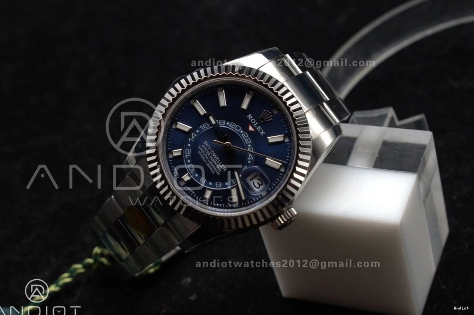 Edition 1091 326934 SS Bracelet A Blue Bold SS 904L on Sky-Dweller 1:1 ZF Dial Best 0705